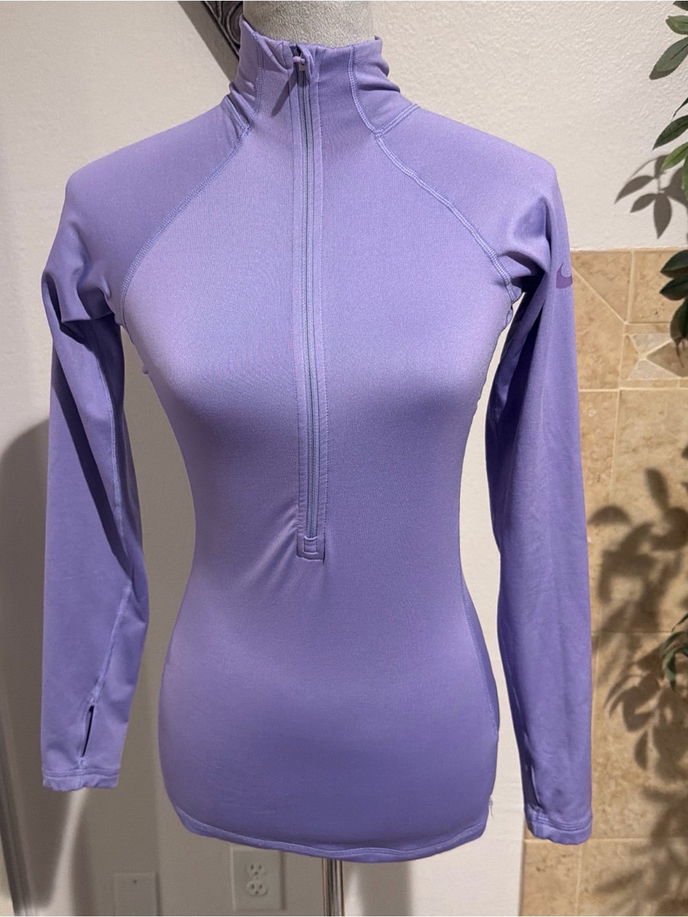 Nike Lavender Long-Sleeve Half-Zip Women's Training Pullover